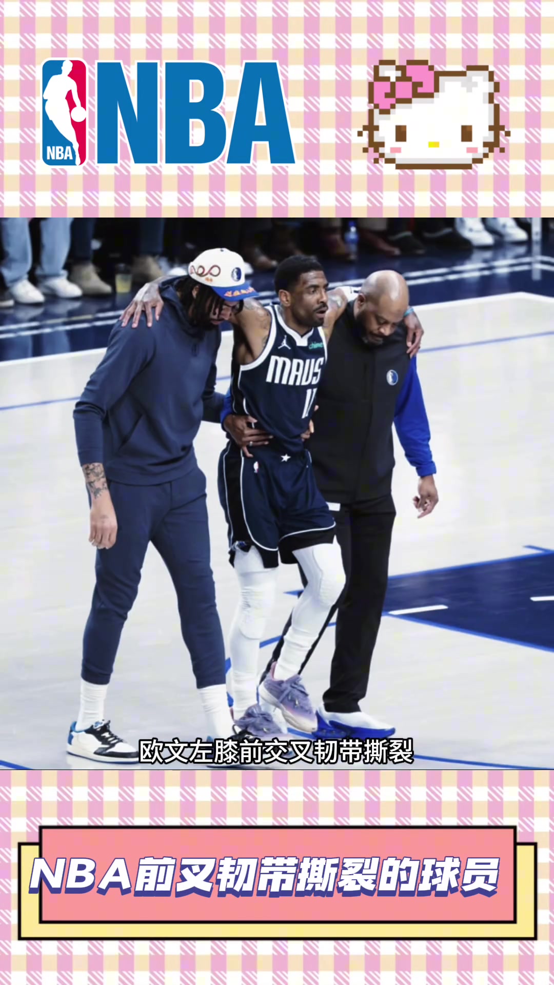 又加個范喬丹NBA韌帶撕裂的球員歐文小卡克萊羅斯等